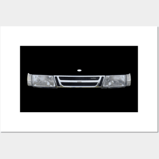 Saab 900 Turbo classic car minimalist grille Posters and Art